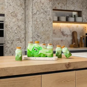 Healthy Yogurt Beverage Original Flavor Blended Milk Powder 40 Bottles Packaged Banana Pear Pineapple Mango Guava