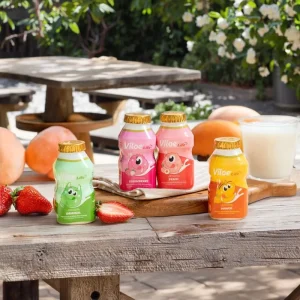 Healthy Yogurt Beverage Original Flavor with Banana and Apple Blended Milk Powder 40 Bottles Packaged in Box Cup