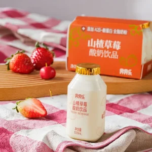 Healthy Yogurt Beverage with Mango Hawthorn & Strawberry Flavors Blended Milk Powder 40 Bottles Packaged New Product