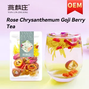 Herbal Tea Bag with Chrysanthemum Rose Hawthorn Goji Berry Natural Healthy Drink for Energy and Detox