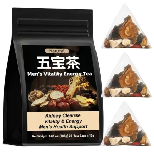 Herbal Tea Natural Caffeine Free 10g*20 Tea Bags Kidney Cleanse Tea Ginseng Maca Five Treasures Tea For Kidney Health