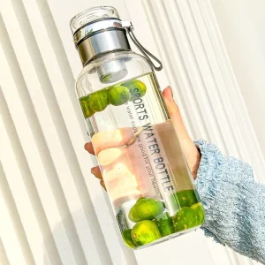 High Borosilicate Glass Bottle with Large Capacity for Brewing Water Transparent Summer Cold-brew Bottle Glass Bottle with Lid