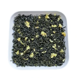 High Fragrance Jasmine Green Tea Chinese Jasmine Flower Scented Loose Bubble Tea Ingredients Snowing Jasmine Green Tea Leaves