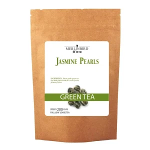 High Grade China Resealable Kraft Bag Packing Jasmine Pearls Green Loose Tea