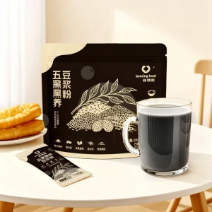 High Protein Soy Milk Powder for Fitness Black Soybean Black Mulberry Black Sesame Black Rice Black Highland Barley