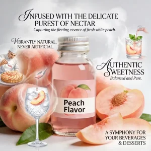 High Quality Food Grade Liquid Peach Flavor for Beverage Ice cream 12 Months Shelf Life Worui Hefeng Brand Direct