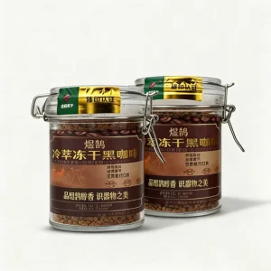 High Quality Instant Coffee 100% Bottled 60g 80g Arabica Coffee Strong Aroma Flavor Factory Directly Sale