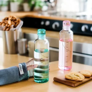 High Transparency Glass 350ml 500ml 1000ml High Borosilicate Water Bottle with a Plastic Cap