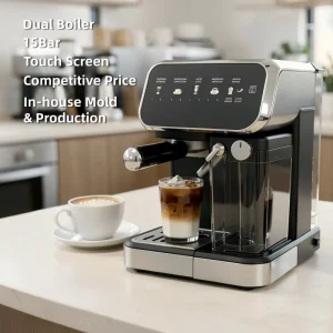 Home Appliances Semi Auto Coffee Maker 15 Bar OEM ODM Custom Logo Support