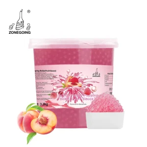 Honey Peach Flavor Tapioca Balls 3.2kg Bubble Tea Ingredients Ready to Eat ZoneGoing