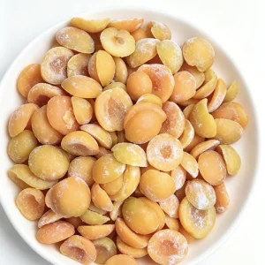 IQF Frozen Apricot Slices for Beverages Desserts Bakery Applications with Natural Sweet Flavor and Bright Color