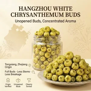 ISO HACCP Certified Eco Friendly Vibrant Yellow Color Large Size Superfood Nutrition Healthy Pure Baby Chrysanthemum Buds