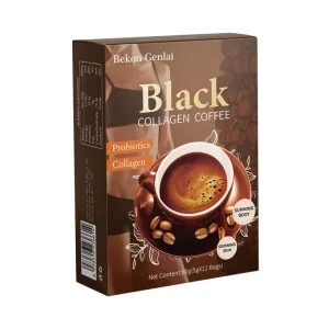 Instant Black Coffee with Collagen Top Grade Chocolate Flavor 10g*10 Bags Supports Skin Vitality Digestive Health for Daily Use