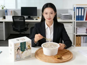 Instant Breakfast Oatmeal Cereals Coconut Milk Oat Flavor Nutritious Porridge Bird’s Nest Congee Box for