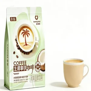 Instant Coffee Powder Creamy Latte Cappuccino Coconut Latte Flavors for Home Office Coffee Shop