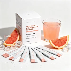 Instant Grapefruit Vitamin Drink Powder Rich VC Natural Fruit Extract Water Soluble Solid Beverage OEM Private Label