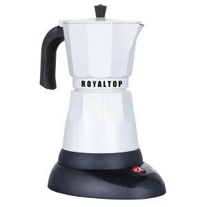 Italian 6 Cup Portable Coffee Maker Aluminum 110V Espresso Machine Moka Pot with Detachable Base