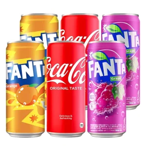 Japan Imported Fanta Orange Juice Flavored Carbonated Beverage Large Can Fruity Soda 500ml