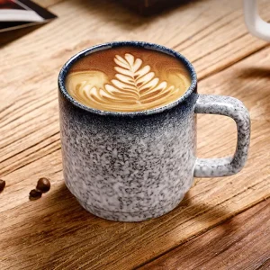 Japan style Ceramic Coffee Mugs 10 oz Tea Coffee Cups with Latte Espresso Cappuccino Hot Chocolate Milk Mugs Set
