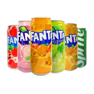 Japanese Coca-Cola Soft Drink Apple Orange Golden Grape Flavor Carbonated Fanta Drink 500mL 250mL