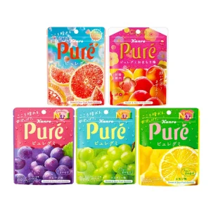 Japanese Kanro Pure Natural Juice Grape Fruit Gummies 56g Exotic Candy