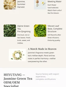 Jasmine Green Tea Antioxidant Health Tea Loose Leaf in Bag 45g Refreshing and Invigorating Slimming Invalid