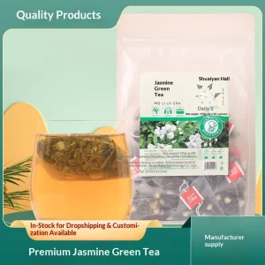 Jasmine Green Tea Combination Tea Individually Triangular Packed Bagged 150g 50 Packets 12 Months Shelf Life Refrigeration