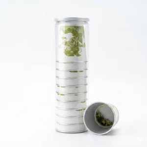 Jasmine Green Tea Double Wall Paper Tea Cup with Built in Tea Filter & Bottom Tea Chamber 8oz OEM Low MOQ