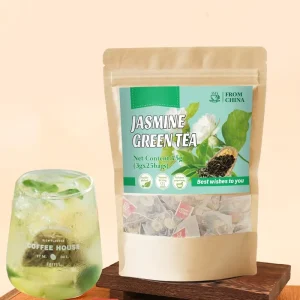 Jasmine Green Tea Individually Wrapped Tea Bags Fresh Scented Strong Aroma for Home & Office