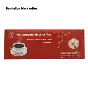 Jiepin Factory Direct Dandelion Black Coffee Powderr 2g*40 Bags Natural Instant Blend Low MOQ & OEM