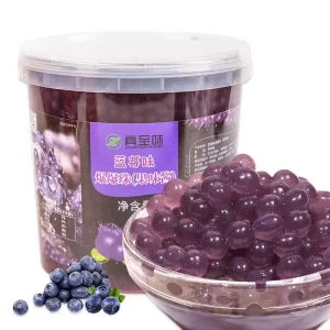 Juice Balls Fruit Bubble Taiwan Natural Flavor Drinks Ingredients Bursting Boba Pearls Instant Blueberry Popping Boba