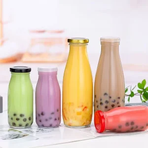 Juice Yogurt Milk Pudding Bottle Screw Mouthed Bird’s Nest Jelly Cup Super Flint Glass