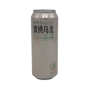 KingStar Best Types Peach Oolong Tea Custom Chinese Craft Beer Ale 500ml 4.1% Alcohol Content Packaged Aluminum Cans Factory