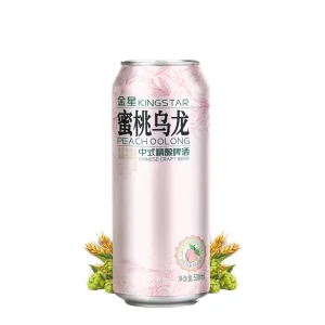 KingStar High Quality Peach Oolong Herb & Spice Craft Beer Ale in Can Package 500ML*12 4.1% Latest Date for Supermarket Homestay