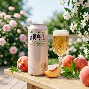 Kingstar Peach Oolong Craft Ale Beer 1L Light Color 4.1% ABV 6 Pack for Retailers and Distributors