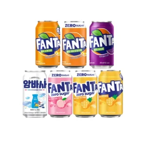 Korea Imported 350ml Fanta Soda Drink White Peach Pineapple Flavor Carbonated Drink