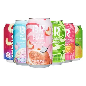 Korean Drinks Peach Yogurt Milky Soda Drinks Various Fruit Flavors Soft Drinks 350ml