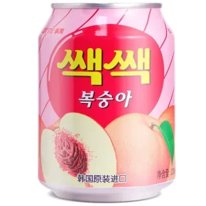 Korean Peach Flavor Pulp Juice Drink 238ml Soft Drinks Exotic Drinks