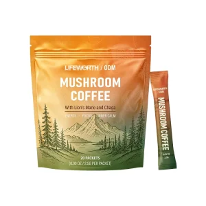 LIFEWORTH GMP Certified Mushroom Coffee Supplier 100 000 Class Cleanroom Production High Quality Functional Coffee Bulk Supply