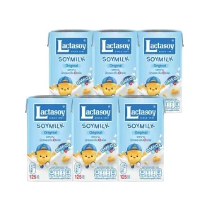 Lactasoy Thailand Imported Children’s Breakfast Soy Protein Milk 125ml Sugar free Original Drink Leisure Drinks