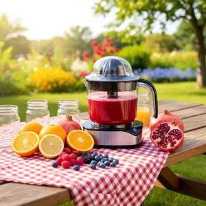 Large Capacity 5L Electric Citrus Juicer with Waterproof Design and Touch Control for Household Kitchen