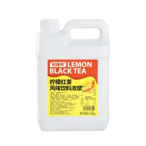 Lemon Black Tea Juice Flavor Iced Black Tea Concentrated Commercial Raw Material 2.5kg Health 12 Months Shelf Life