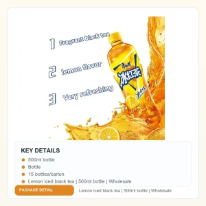 Lemon Iced Black Tea 500ml Case Pack Beverage 15 Bottles