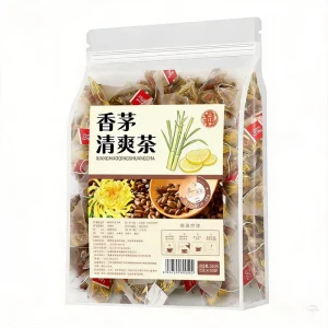 Lemongrass Refreshing Tea Detoxification and Relieving Greasiness Herbal Tea Bags 100% Herba Tea Packaging Beverages