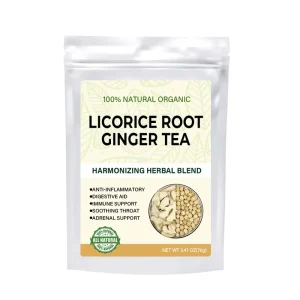 Licorice Root Tea Soothing Herbal Blend Tea Flavor Tea Bag Dried Ginger