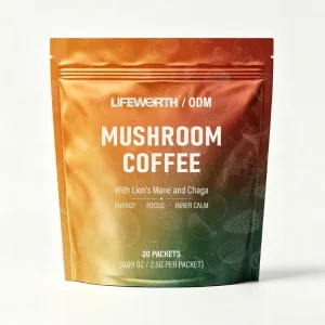 Lifeworth Mushroom Coffee Sachets OEM ODM Low MOQ Private Label Coffee Supplement Drink