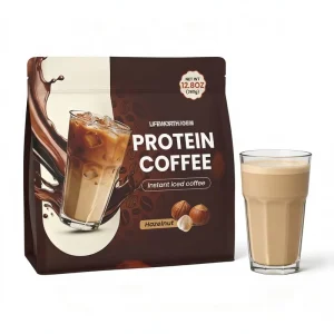 Lifeworth OEM High Protein Vegan Collagen Coffee Mocha Latte Dairy Free Instant Iced Pre workout Powder