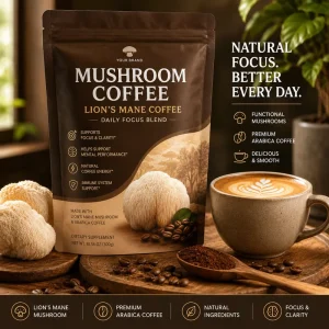 Lion’s Mane Mushroom Coffee Powder OEM Focus Coffee Private Label