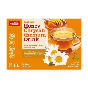 Lipatea Honey Chrysanthemum Drink Instant Chrysanthemum Tea Powder Packets Caffeine Free 10 Count