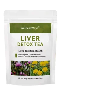 Liver Detox Herbal Tea Organic Cleanse High Grade 30 Sachets Teabag 100% Organic Clean Detox Contains Milk Thistle